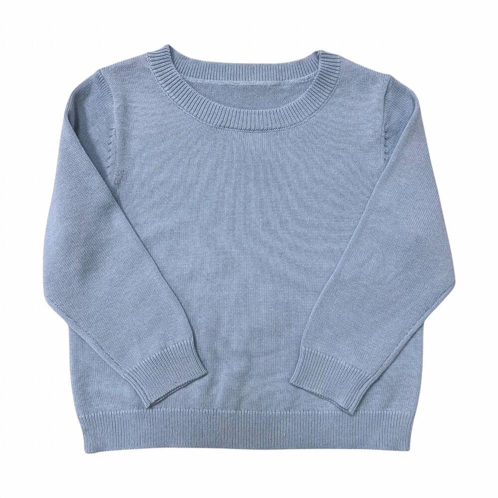 NEW SAGE & LILLY kid's ribbed neck sweater in blue